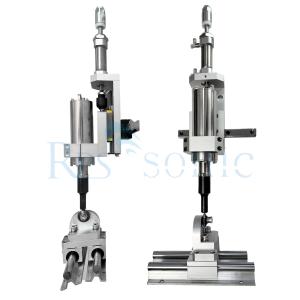 Ultrasonic fabric cutting and slitting on machines with round knives