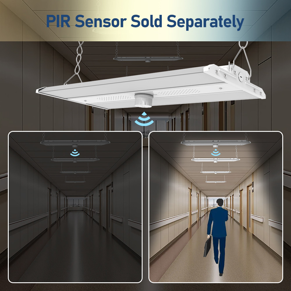 220W Linear High Bay LED Light Suspended Installation 3CCT Adjustable 3000K 4000K 5000K