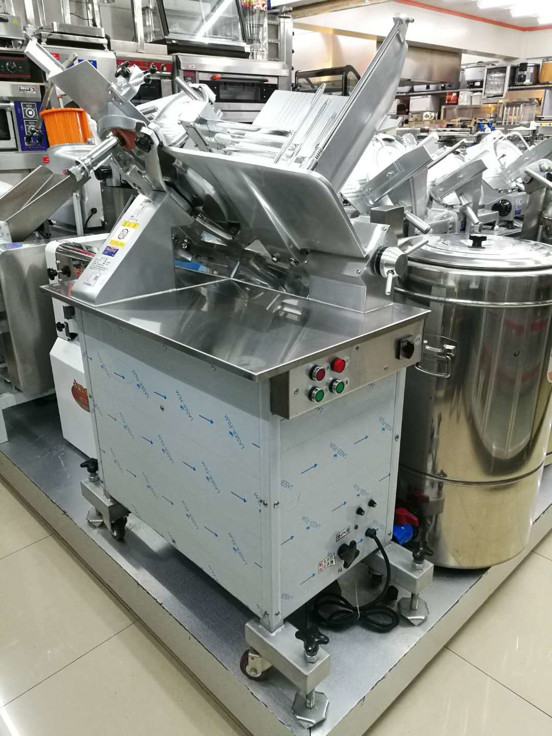 Floor Standing Automatic Meat Slicer Food Processing Equipments Rustless Aluminum-alloy And Stanless Steel