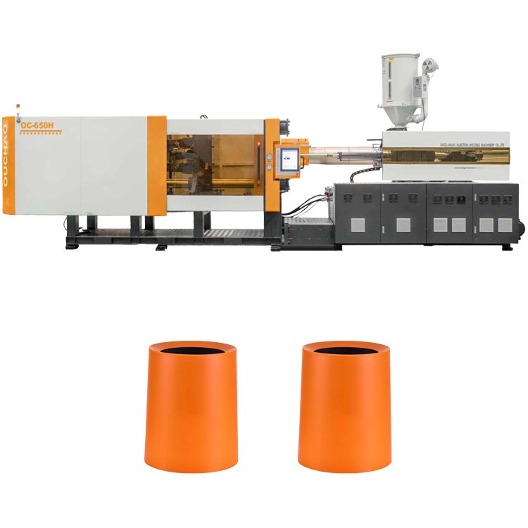  650T Injection Machine Yellow Plastic Garbage Servo Motor Center Clamping High Performance Manufactures
