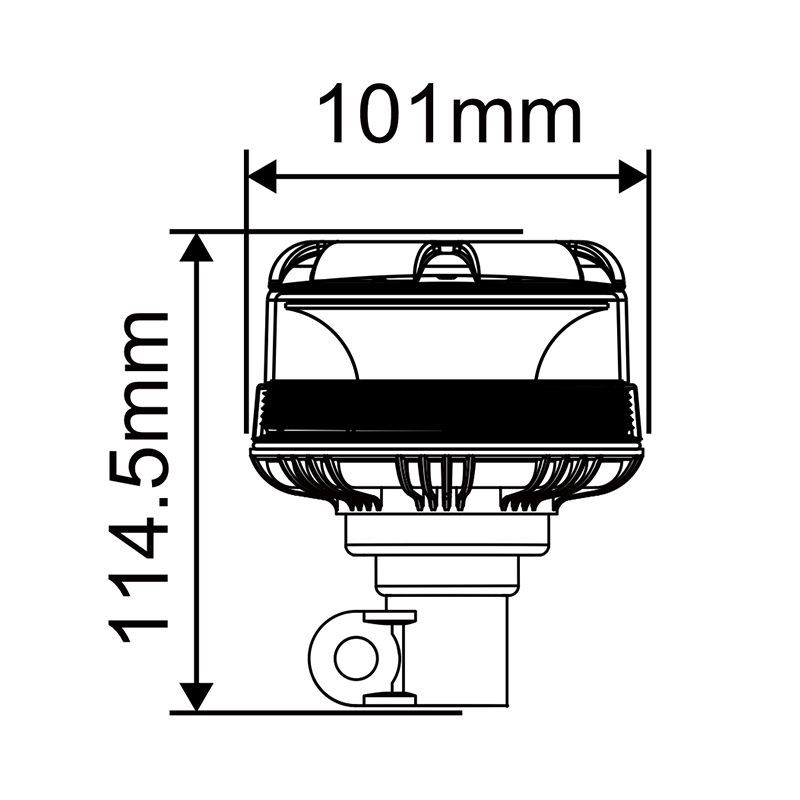10-36V DC DIN Socket Multifunction Rotating Beacon Light China