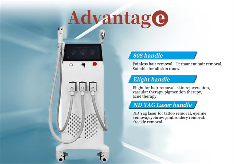 Multifunctional 3 In 1 808nm Diode Laser Hair Removal Tattoo Removal