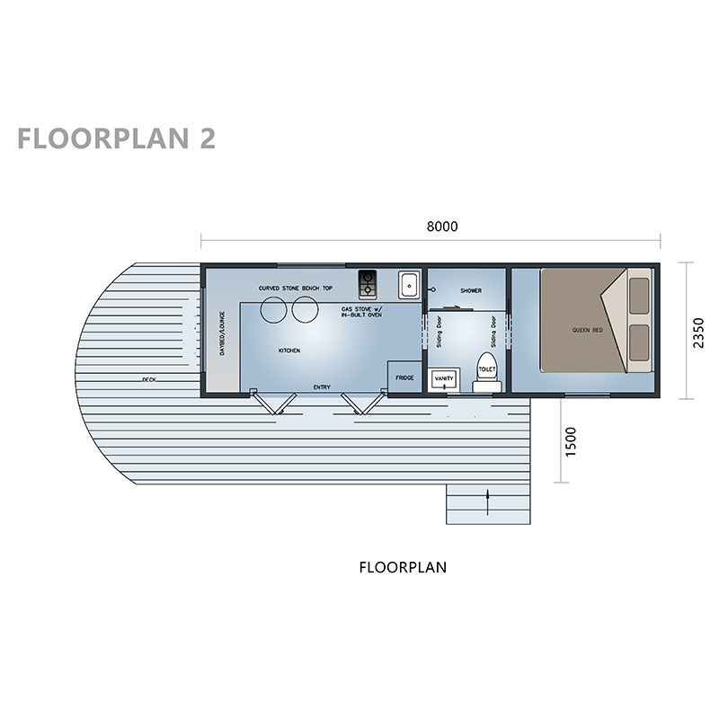 Australia Project Site Luxury Prefab Tiny House On Wheels With 10mm MDF Flooring
