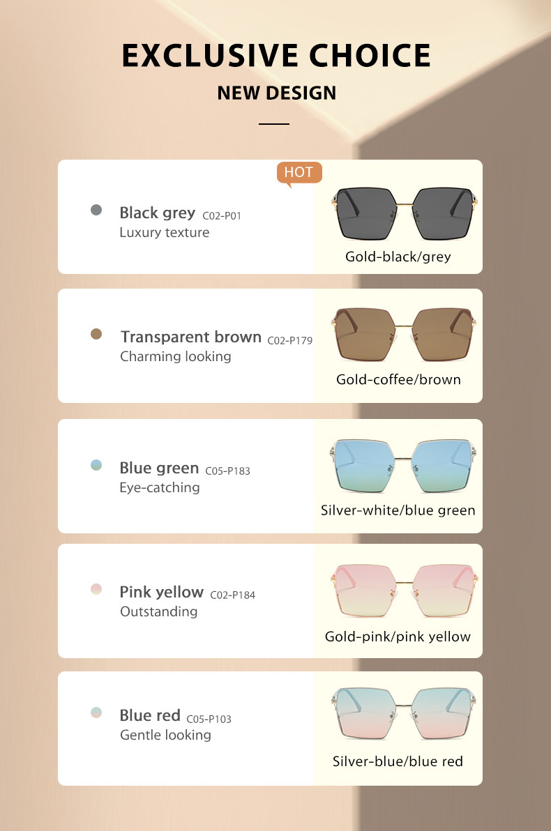 UV400 Protection Metal Women'S Sunglasses Full Rim Frame OEM