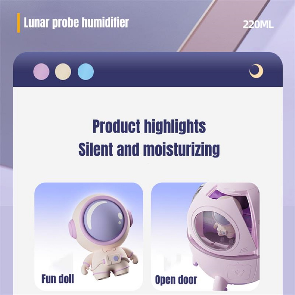 220ML Rechargeable Astronaut Air Humidifier Cool Mist Humidifier 40ml/H