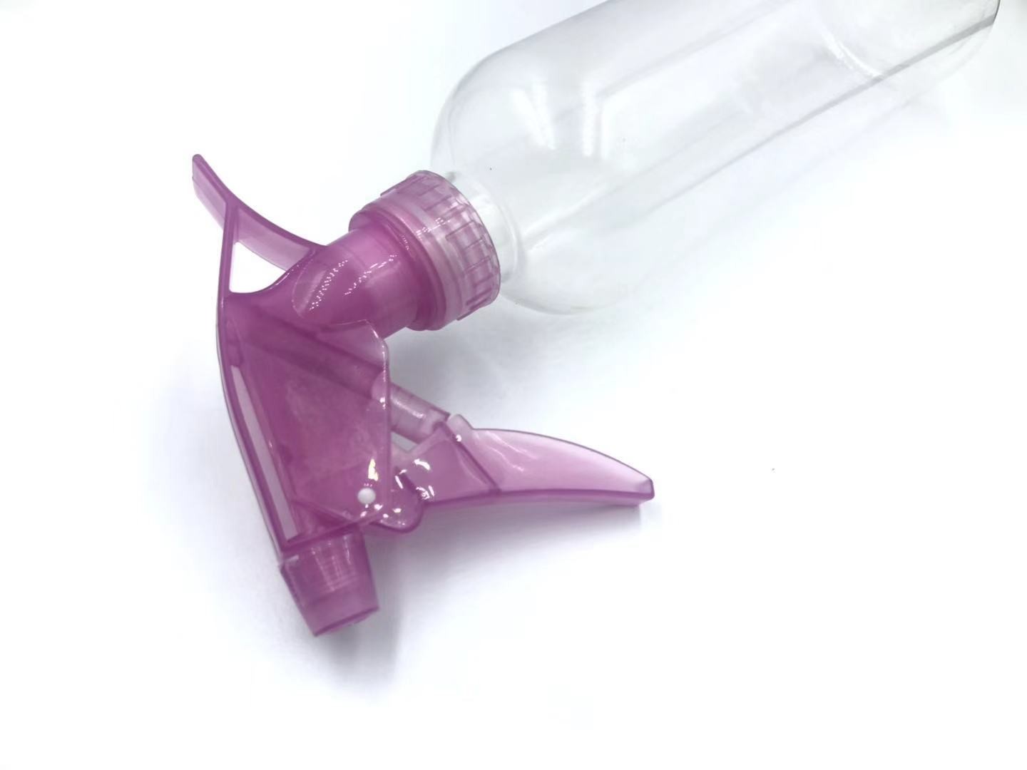 Plastic PP Chemical Trigger Sprayers 28/410 Clear Purple A Style