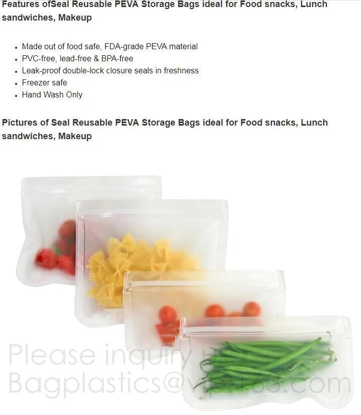 Reusable Silicone Food Storage Bag Washable Silicone Fresh Bag for Fruits Vegetables Meat Preservation bagplastics bagea