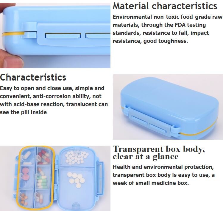 Portable Creative style foldable travel plastic cup with pill case, Random color creative travel cup with pill case for