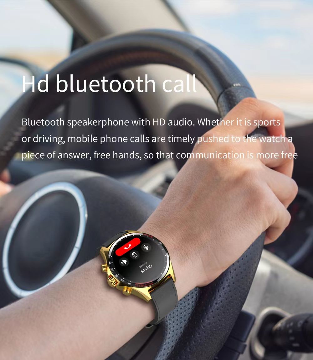 HD Round Screen SK27 Smart Watch 1.58 Inch Men Fitness Tracker Watch Waterproof IP68