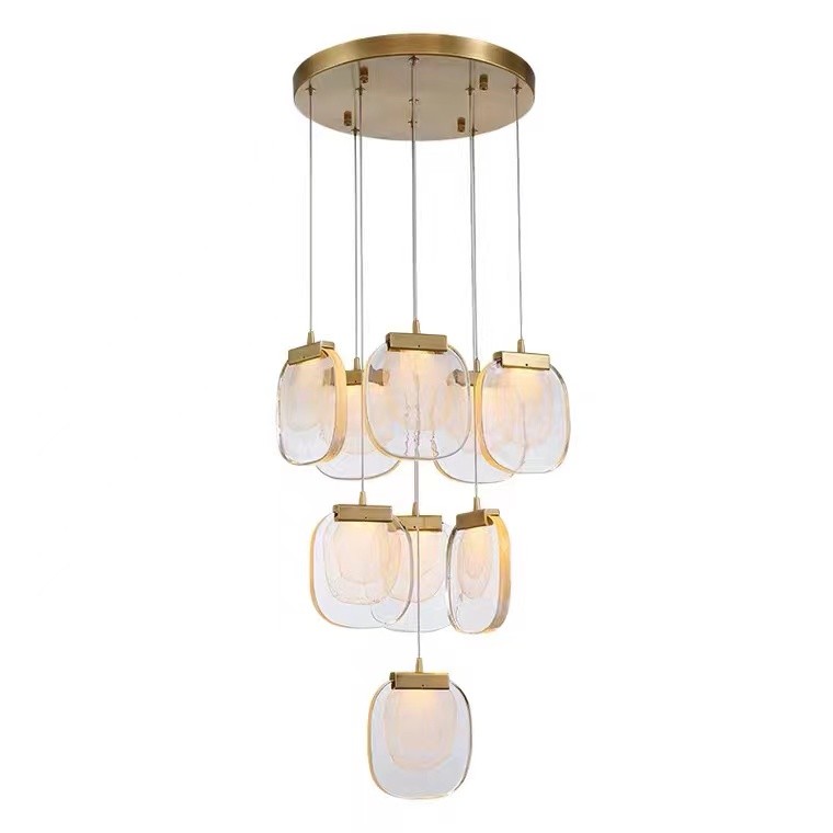Modern Hotel Lobby Villa Decoration Pendant Light Custom Large Project Luxury LED Crystal Chandelier