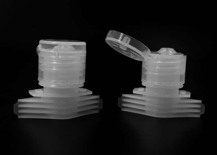 Dia 16mm Plastic Flip Spout Nozzle With Flip - Top Cap For 75% Achohol Washing Gel Pouch
