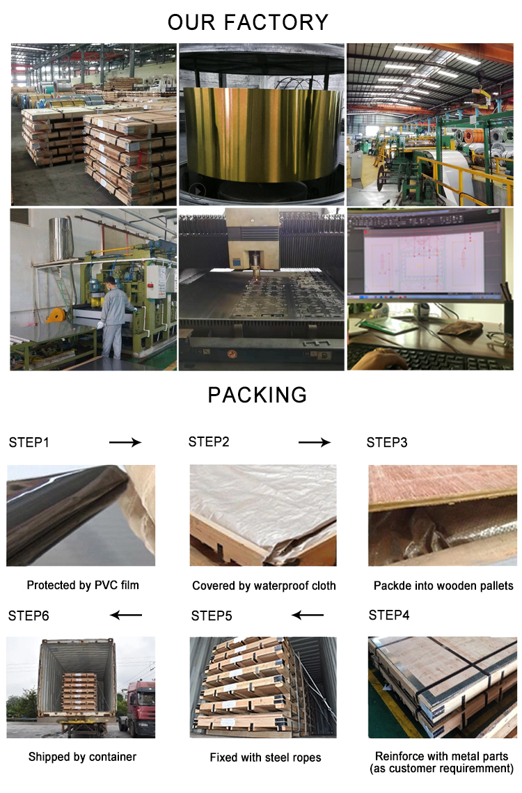 E WL240 Whole Selling High End Hotel Interior Decorative Wall Cladding Etched Black Mirror PVD-Plating Stainless Steel Sheets