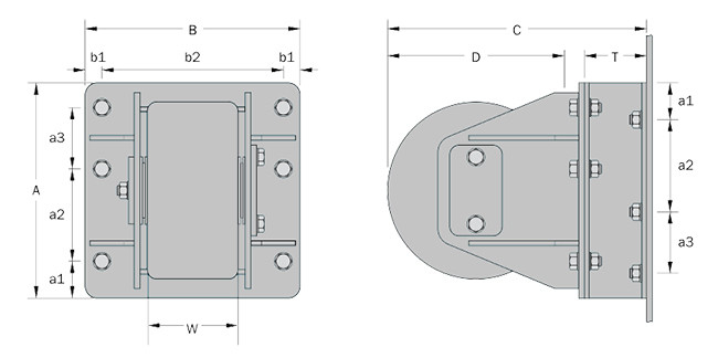 Heavy Duty Roller Dock Bumpers For Boats Nitrile Rubber Material