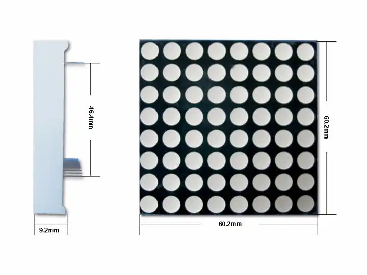 Rohs 8x8 Dot Matrix LED Display , Stable RGB LED Dot Matrix Display