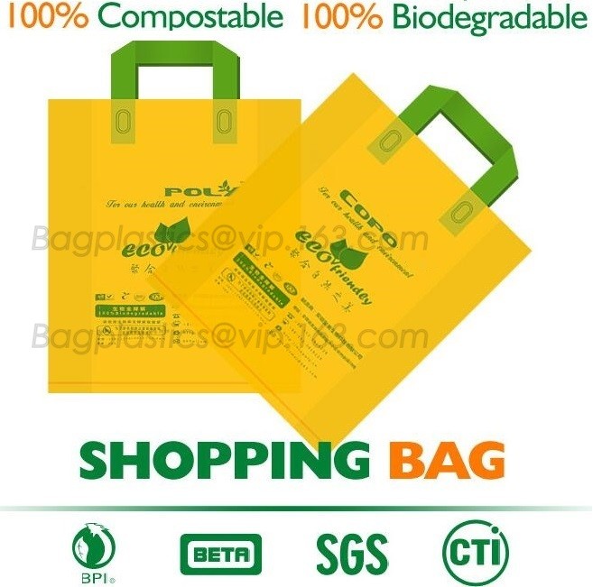 Eco friendly Compostable Biodegradable commercial bags,100% Environment Friendly Compostable Cornstarch Garbage Bags pac
