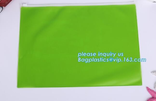 pvc Zip lockkk document file bag,Three-dimensional PVC Document Bag File Zipper Bag with Front Label Pocket bagplastics pac