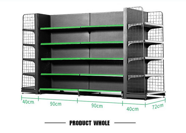 Stable Supermarket Display Shelving With High Load Capacity And Customizable Options