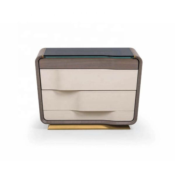 Quality Frosted 25" Large Modern Nightstands 500mm Modern Bedside Table With Drawers for sale