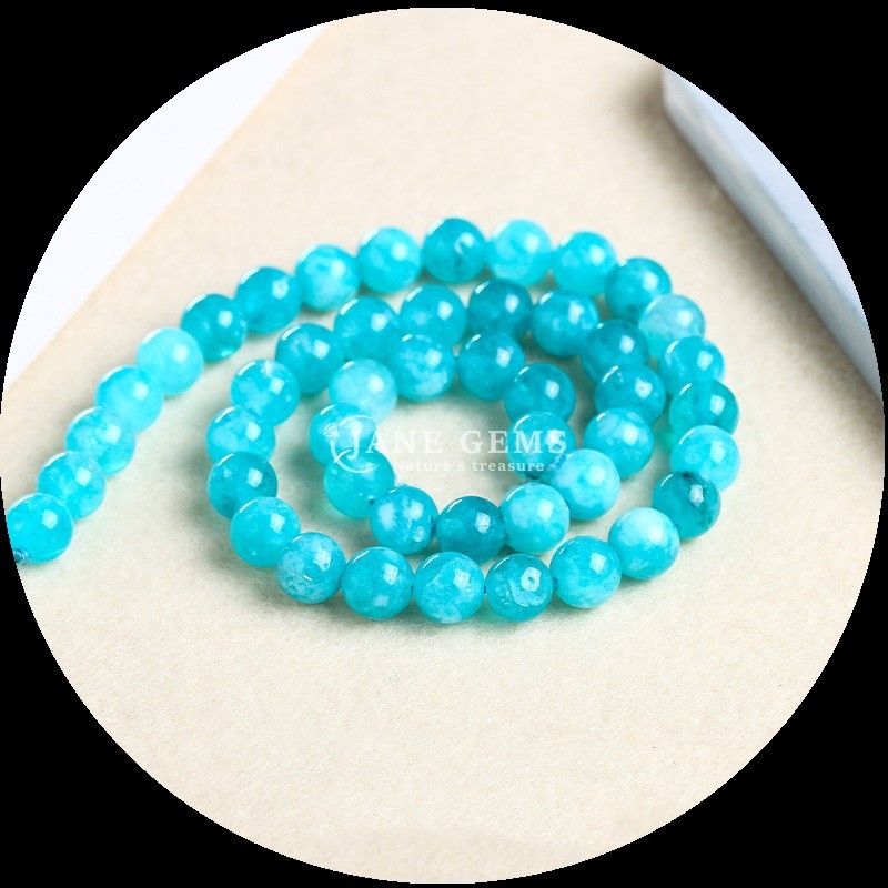 Polished Round Shape Gems Bead in Assorted Colors Various Chalcedony Loose Bead Strands for Jewelry Making Supplies