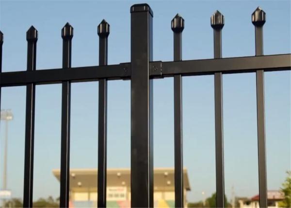 Galvanized Steel Tubular Fence Stain Yellow Powder Interpon 80 microns thick