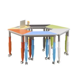  Modern Height Adjustable Melamine Board Training Room Tables And Chairs Manufactures