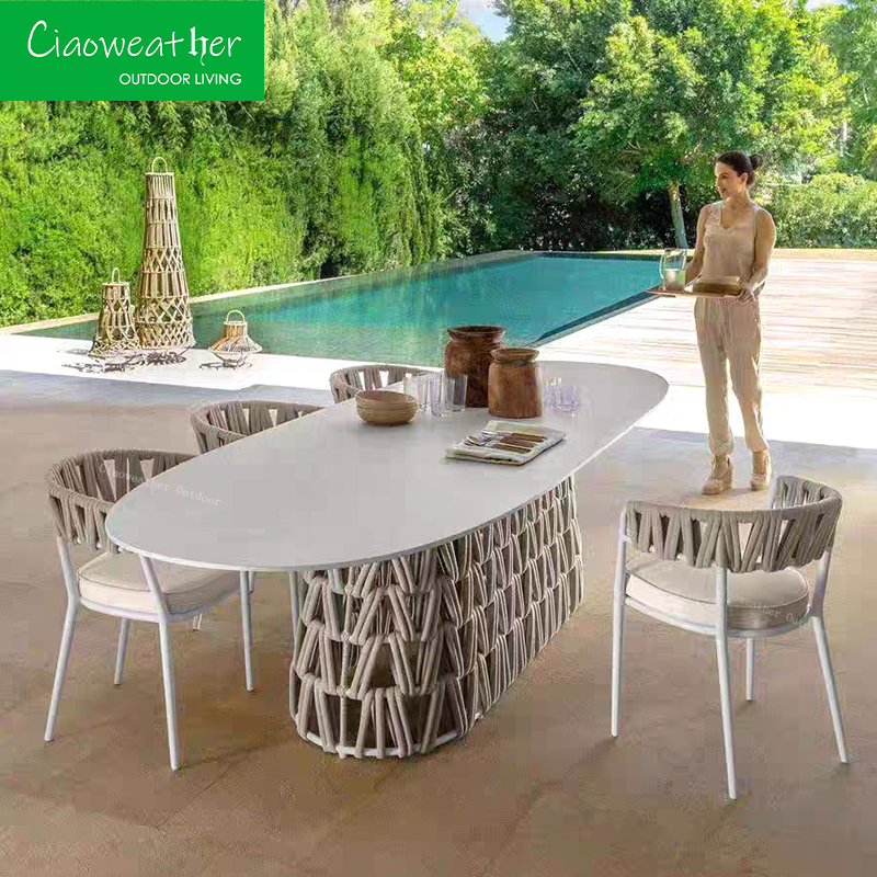 NO Folded Outdoor Patio Furniture Restaurant Garden Sets with Dining Garden Chairs Mail Packing NO Folded Mail Packing
