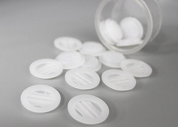 PE Food Grade One Way Degassing Valve For Resealable Side Gusset Coffee Packing