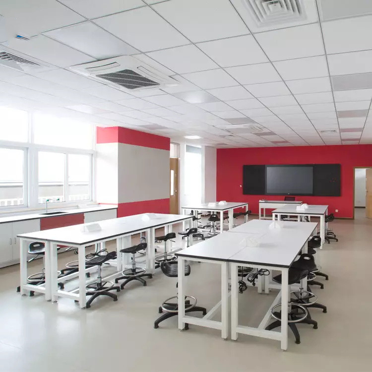 Ceramic School Laboratory Furniture Science Lab Equipments Movable With Chair SEFA 8M