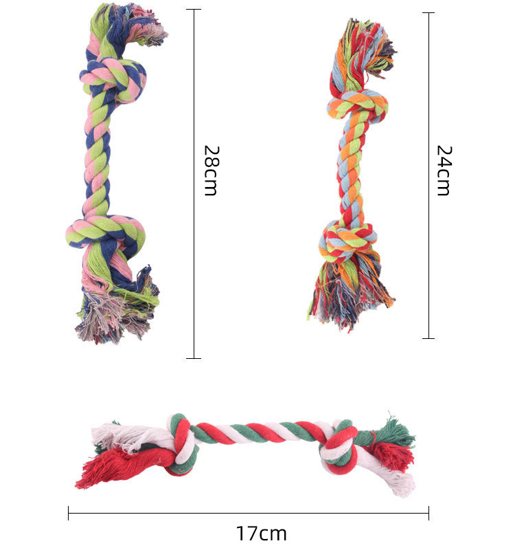 Pet Toy Hand-woven Set Chew Interactive Chew Cotton Dog Rope Toys Small Animals