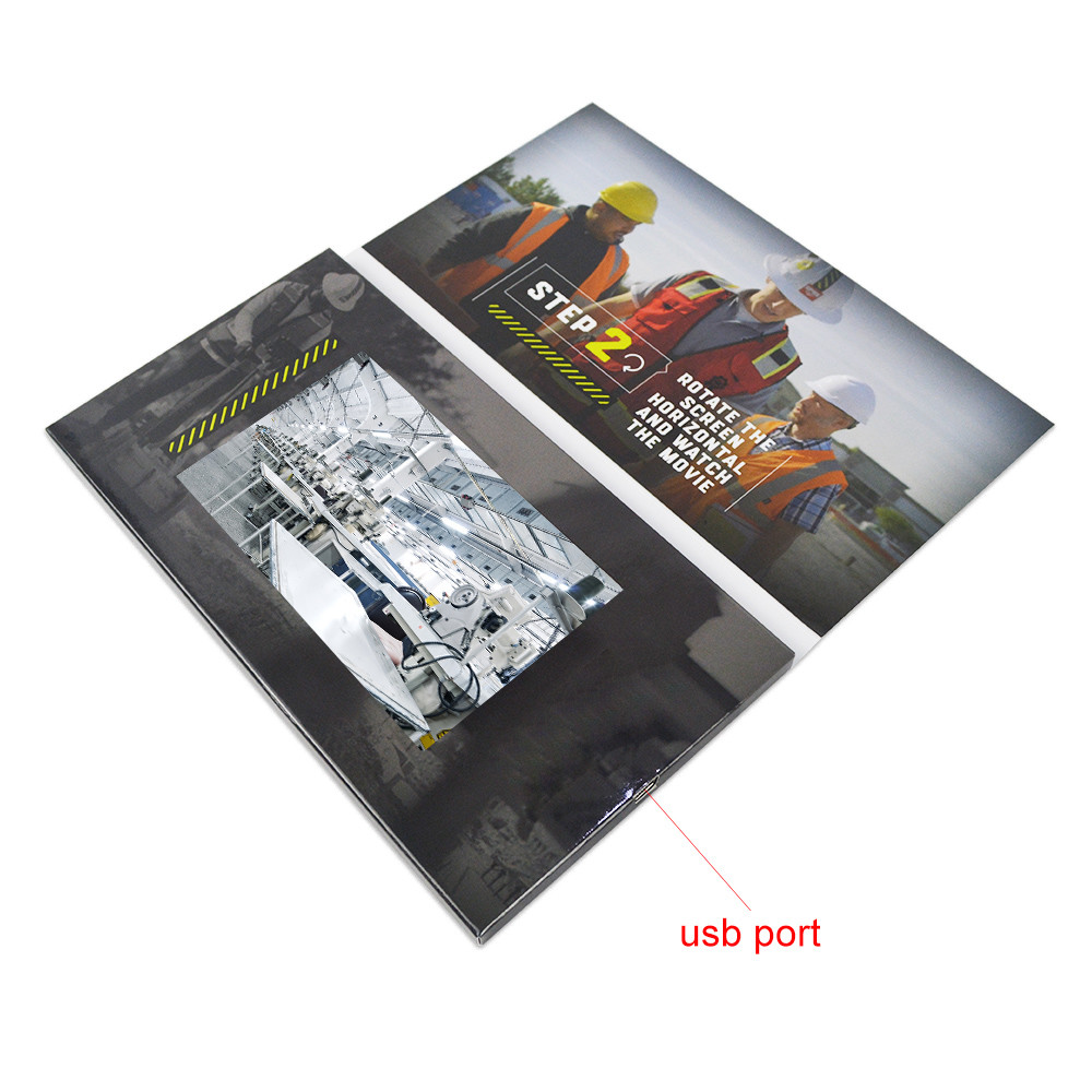 5 Inch digital lcd tft screen video brochure catalogue custom print LCD brochure