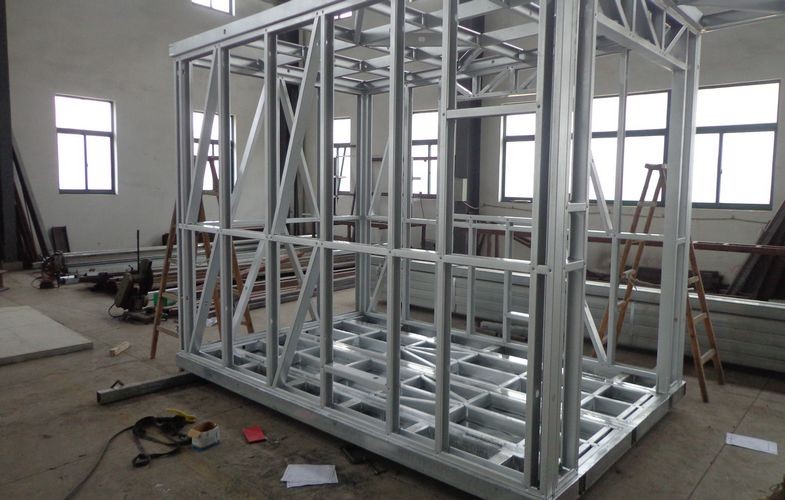 Light Gauge Steel Frame Prefab Modular Homes Garden Office With Double Glass Windows