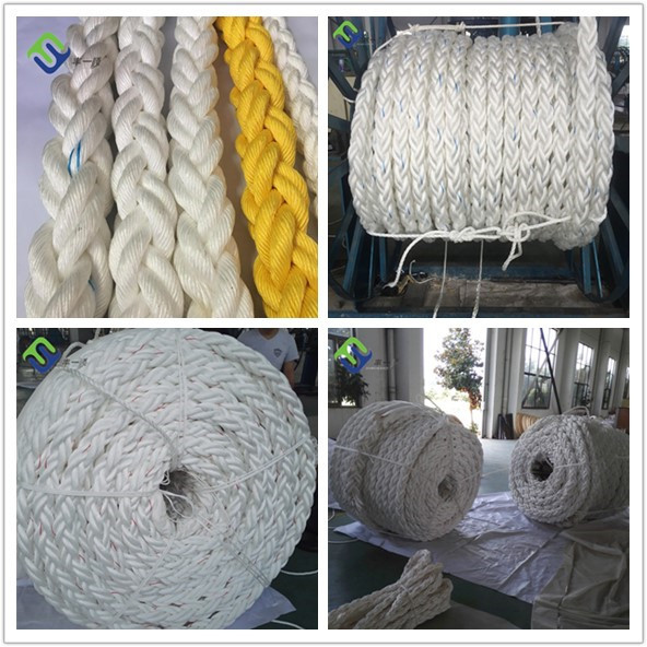 High Strength 32mm*100m Double Braided Nylon Rope With Splice Eyes