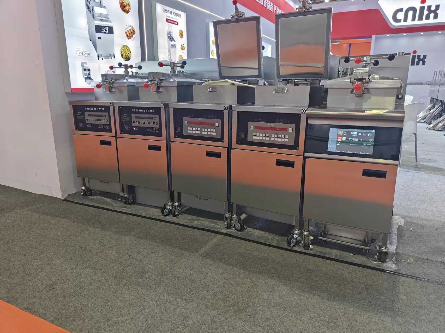 Digital USA Style Red Panel Gas Heating 25L Chicken Pressure Fryer