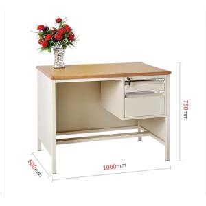 Knock Down Structure Office Table Desk With 25mm Wooden Desktop
