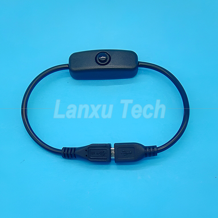 USB Type C Male to Female on off Silicon Cap Switch Extension Cable for Raspberry Pi Lamp Fan