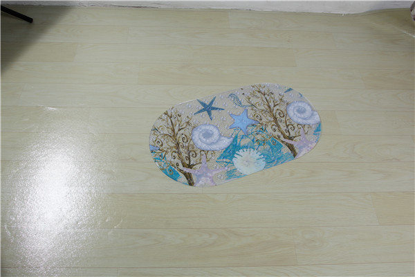 PVC Antibacterial Non Slip Bath Mats 360g Plastic Mat For Bathroom Floor