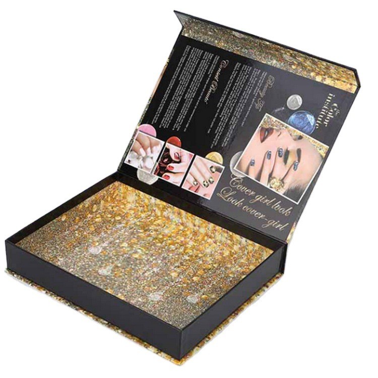 China Empty Fancy Fake Press On Nail Packaging , False Nail Foil Gift Boxes Packaging on sale