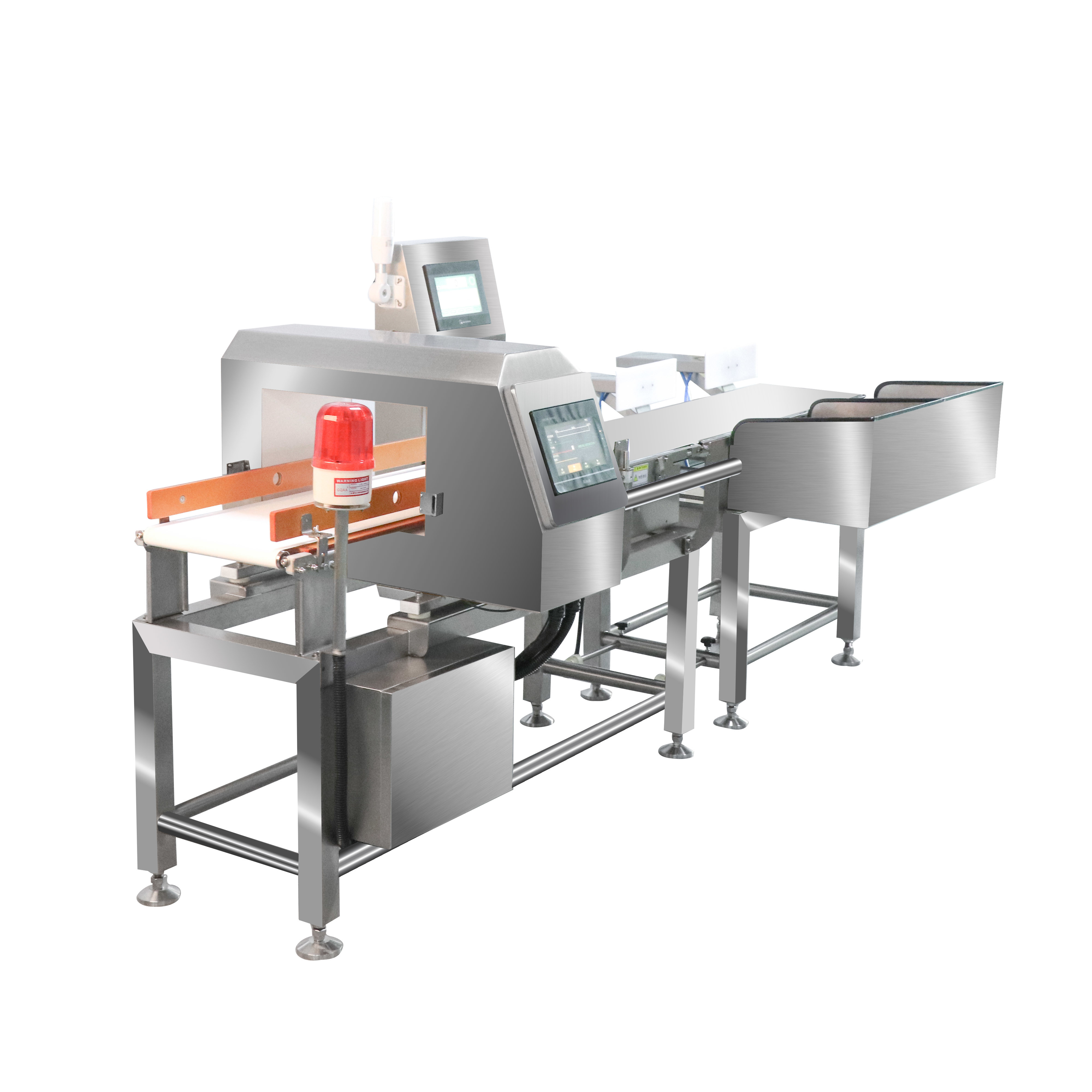 Touch Screen Industry Conveyor Belt Weight Checker Packaging Weighing Stainless Steel Metal Detector