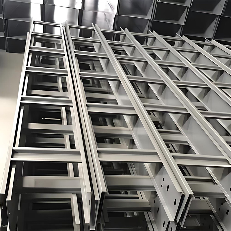 Galvanized Finish Ladder Type Cable Tray with Up To 500kg Load Capacity 100mm-1000mm Width