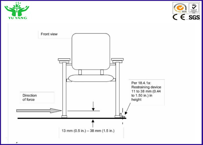 2000kg - 5000kg Chair Legs Pressure-resistant Furniture Testing Equipment 700mm