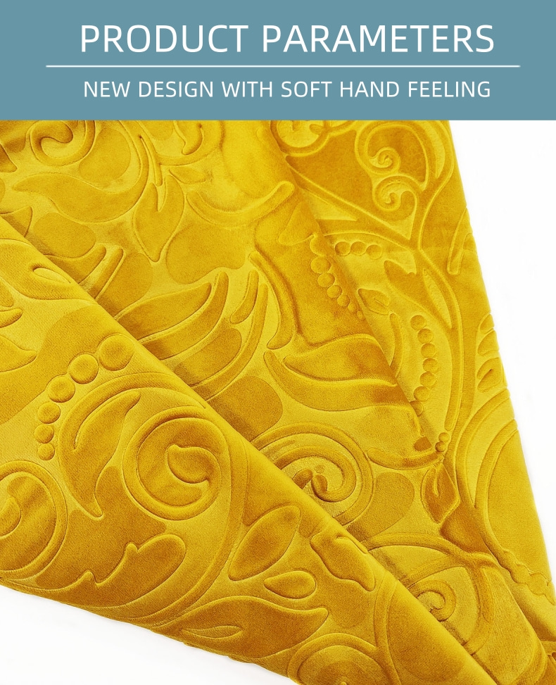 3D Embossed Sofa Holland Velvet Fabric 320gsm 150D