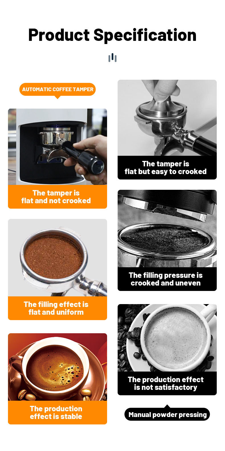 Automatic Coffee Powder Press Electric Espresso Coffee Tamper for Coffee Brewing