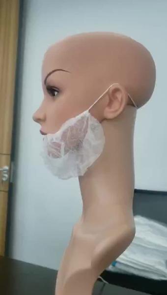 Manufacturer Disposable PP Nonwoven Beard Cover Beard Protecting Net Beard Guard