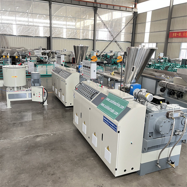 Conical Twin Screw Extruder PVC Plastic Extruder Machinery 100kg/H-350kg/H