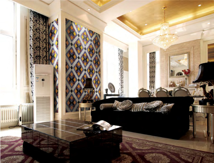 Mosaic Wall recycled glass mosaic pattern customized size and design