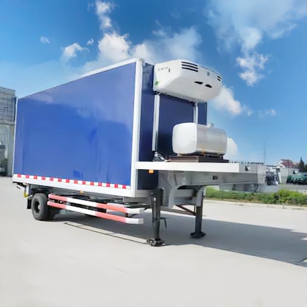 30FT Single Axle Chill And Frozen Truck Trailer With Thermoking Refrigeration