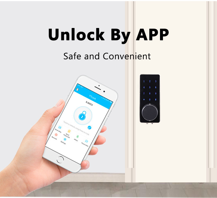 Wifi Control Automatic Deadbolt Smart Password Door Lock Low Power Consumotion