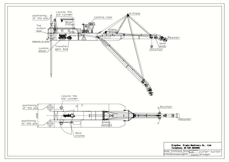 China Dredger Machine Cutter Suction Sand Pumping Dredger