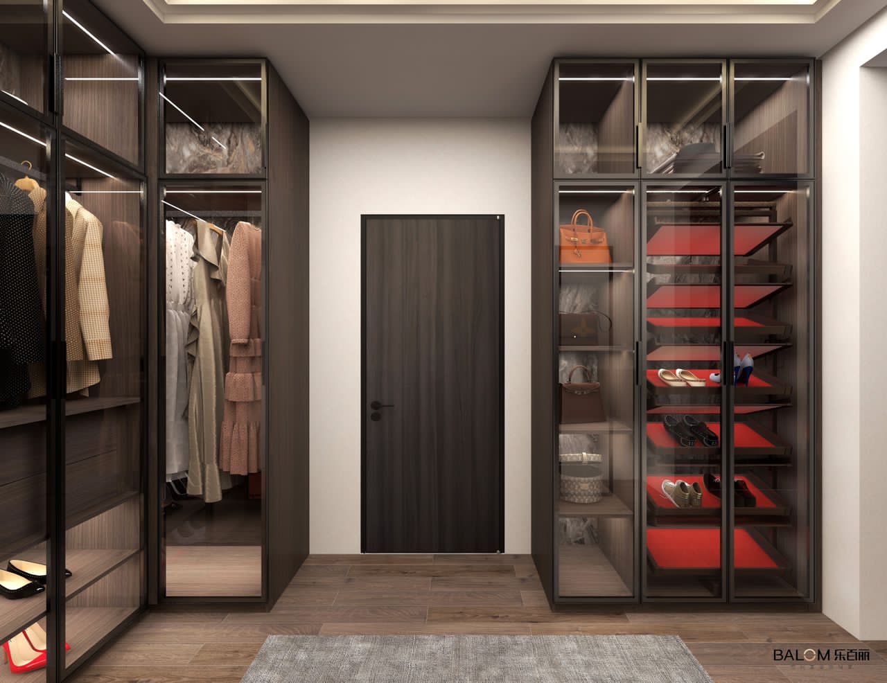 PANEL Wood Style YALIG Removable Printed Shoe Cabinet for Simple Clothes Wardrobe