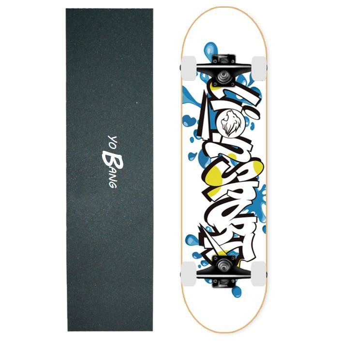31inch Pro Complete Skateboards Full Canadian Maple Deck Blue Guy Design For Youth